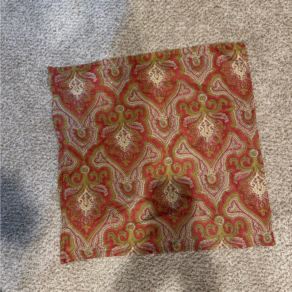 Red and Green Paisley Cushion Cover